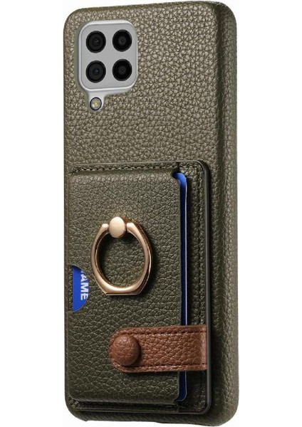 Samsung Galaxy A22 4g Kart Yuvaları Premium Dokulu Deri Yüzük (Yurt Dışından) indirimleri