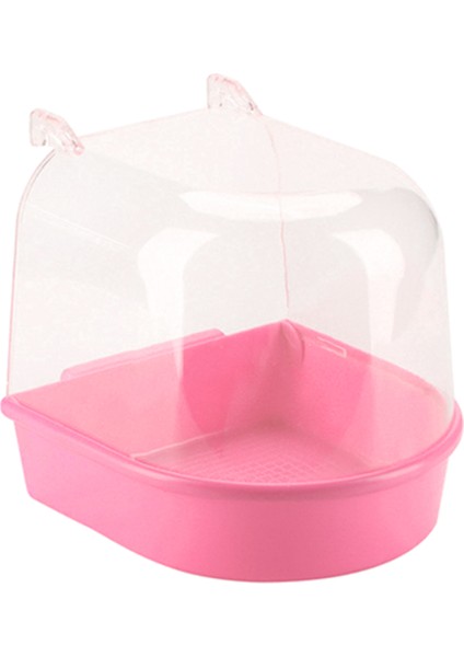 Pembe Tarzı Muhabbet Kuşları Için Temiz Tut Parakeet Kafes Malzemeleri Hafif Kolay Kurulum Dayanıklı Çok Fonksiyonlu Kapaklı Kuş Banyo Kutusu (Yurt Dışından)