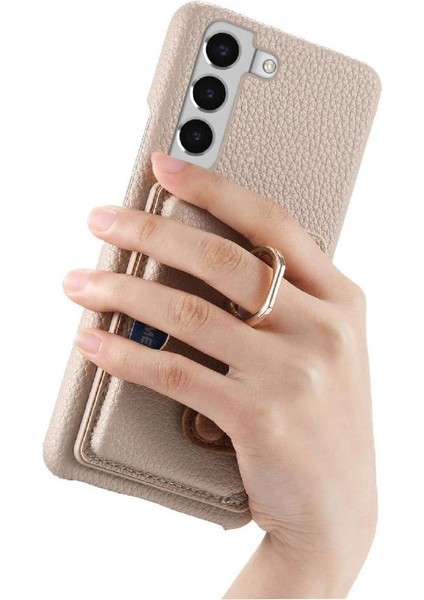 Samsung Galaxy S22 Artı Kart Yuvaları Premium Dokulu Deri Yüzük (Yurt Dışından) fırsatları