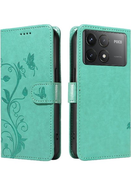 Xiaomi Redmi K70 Cüzdan Telefon Kılıfı Için Kılıf Kabartmalı Kelebek ile Yüksek (Yurt Dışından)
