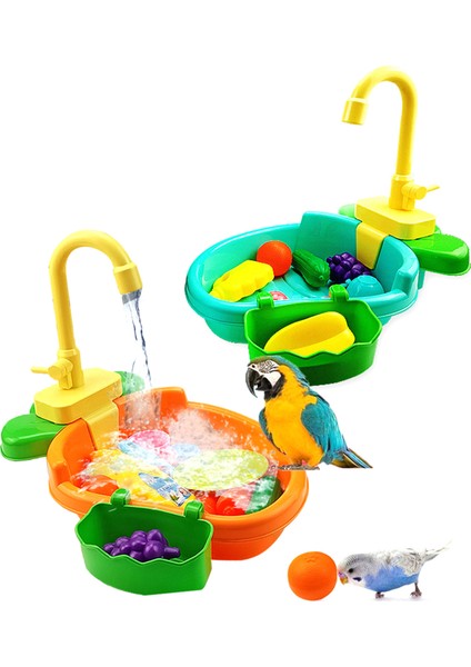 Gri Stil Kuş Banyo Küveti Papağan Otomatik Banyo Küveti Musluk Kuş Duş Banyo Küveti Papağan Otomatik Banyo Havuz Malzemesi (Yurt Dışından) fiyatları