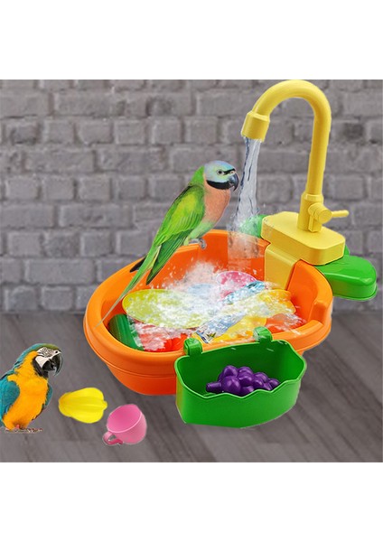 Gri Stil Kuş Banyo Küveti Papağan Otomatik Banyo Küveti Musluk Kuş Duş Banyo Küveti Papağan Otomatik Banyo Havuz Malzemesi (Yurt Dışından) modelleri