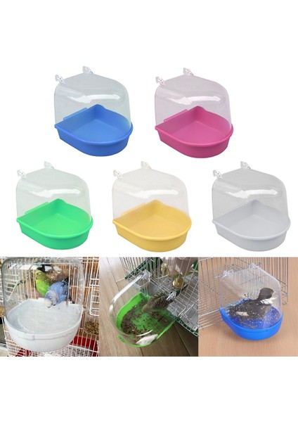 Açık Yeşil Tarzı Yeni Plastik Kuş Banyosu Kutusu Kuş Duşu Papağanlar Için Asma Kuş Kafesi Aynalı Banyo Küveti Kuşlar Için Su Banyosu Evcil Kuş Kasesi (Yurt Dışından)