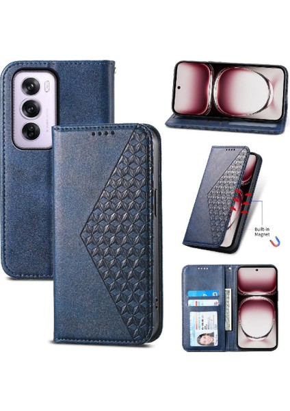 Oppo Oppo 12 Pro 5g Için Flip Case Standı El Kayışı Eşkenar Dörtgen Şekli Günlük Kullanım (Yurt Dışından) fırsatları