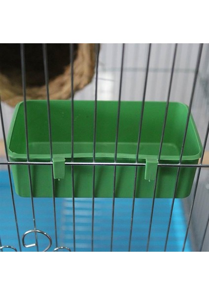 Yeşil Stil Yaratıcı Yeşil Kuş Yem Kabı Tepsi Plastik Kuş Papağan Yem Su Kafes Askı Aracı Pet Kuş Malzemeleri (Yurt Dışından) modelleri