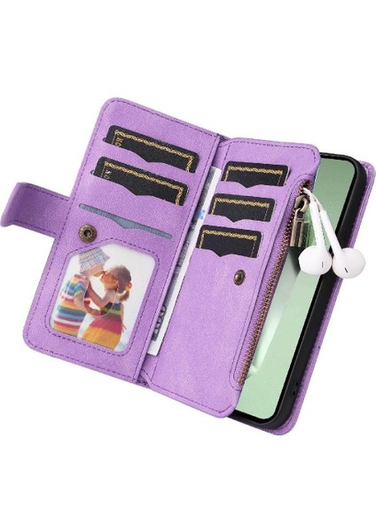 Samsung Galaxy S24 Fe Kickstand Koruyucu Dokuz Kart Yuvaları ile (Yurt Dışından)