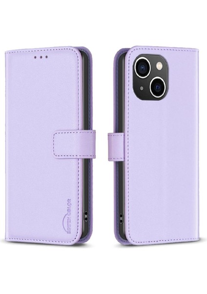 IPhone 15 Cüzdan Çok Renkli Deri Çanta Iş Yuvası Için Flip Case (Yurt Dışından)