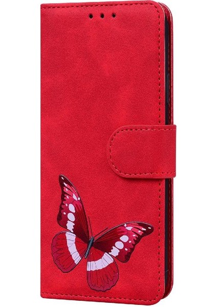 Realme Gt 6 Için Flip Case Kelebek Renk Baskılı Cüzdan Flip Folio Kapak (Yurt Dışından)