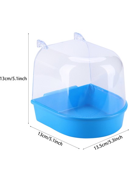 Mavi Stil Muhabbet Kuşları Için Temiz Tut Parakeet Kafes Malzemeleri Hafif Kolay Kurulum Dayanıklı Çok Fonksiyonlu Kapaklı Kuş Banyo Kutusu (Yurt Dışından) fırsatları