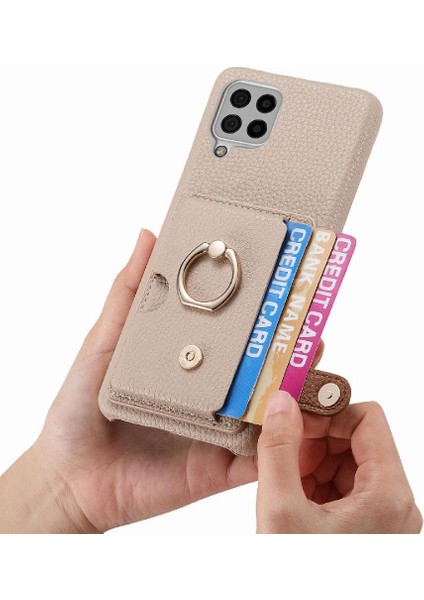 Samsung Galaxy A22 4g Kart Yuvaları Premium Dokulu Deri Yüzük (Yurt Dışından) fırsatları
