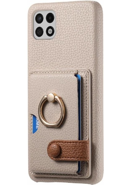Samsung Galaxy A22 5g Kart Yuvaları Premium Dokulu Deri Yüzük (Yurt Dışından) indirimleri