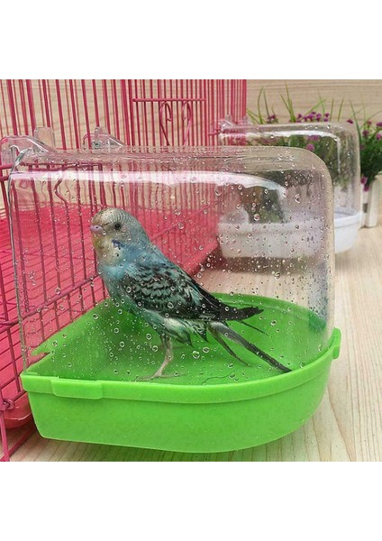 Bir Stil Plastik Kuş Banyosu Kutu Su Dağıtıcısı Seti Çok Fonksiyonlu Papağan Banyosu Kutu Duvara Monte Duş Odası Kuş Kafesi Aksesuarları (Yurt Dışından) fiyatları