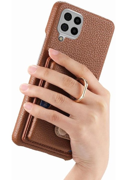 Samsung Galaxy A22 4g Kart Yuvaları Premium Dokulu Deri Yüzük (Yurt Dışından) fiyatları