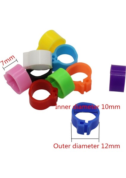 Sarı Stil Küçük Kuş Plastik Klips Halka Güvercin Renk Ayak Halkası 10 Renk Güvercin Bıldırcın Yavru Kuş Malzemeleri (Yurt Dışından)