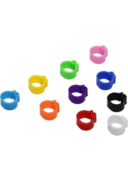 Sarı Stil Küçük Kuş Plastik Klips Halka Güvercin Renk Ayak Halkası 10 Renk Güvercin Bıldırcın Yavru Kuş Malzemeleri (Yurt Dışından)