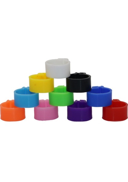 Sarı Stil Küçük Kuş Plastik Klips Halka Güvercin Renk Ayak Halkası 10 Renk Güvercin Bıldırcın Yavru Kuş Malzemeleri (Yurt Dışından)