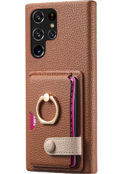 Samsung Galaxy S22 Ultra Halka Standı Kart Yuvaları Premium Dokulu (Yurt Dışından) indirimleri
