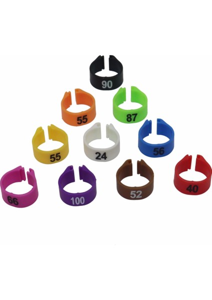 Beyaz Stil 14MM Kuş Plastik Klips Halkalar Güvercin Renkli Ayak Yüzüğü No.f Renkler Hayvan Taşıma Malzemeleri Güvercin Renkli Ayak Yüzüğü (Yurt Dışından)