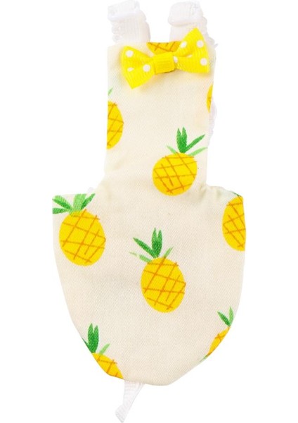 Ananas Desen Stili Xs Beden Papağan Bezli Papyonlu Sevimli Renkli Meyve Çiçekli Muhabbet Kuşu Güvercin Küçük Orta Büyük Evcil Kuşlar Uçma Takım Elbise Kıyafet Yıkanabilir (Yurt Dışından)