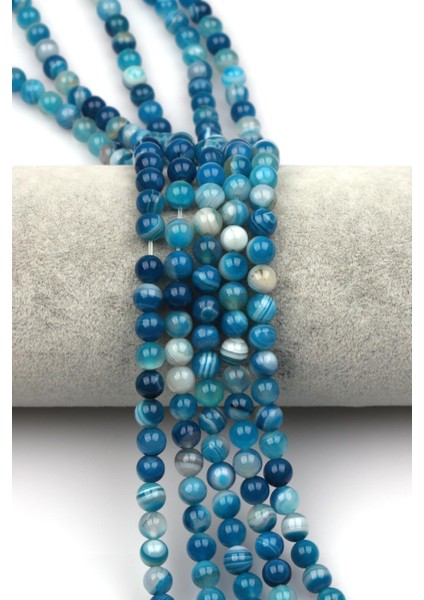 Madagaskar Akik Doğal Taş Dizi 6 mm Küre Kesim