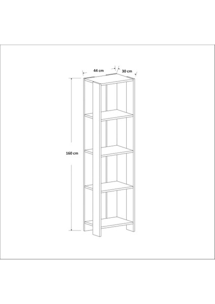 Beyaz Dekoratif Kitaplık, Çok Amaçlı Raf, %100 Mdf Kitaplık, Mutfak Banyo Rafı