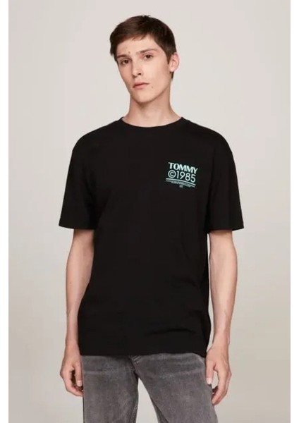 Tjm Reg 1985 Pop Tee Siyah Erkek Kısa Kol T-Shirt