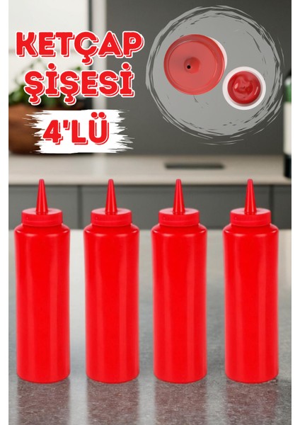 4'lü Ketçap Şişesi 450ML