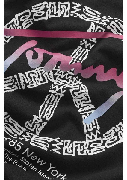 Tommy Jeans Baskılı Siyah Erkek T-Shirt DM0DM18300BDS fırsatları