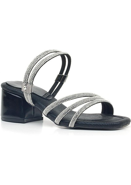 Judy Siyah Taşlı Kız Çocuk Topuklu Terlik Ayakkabı fiyatları