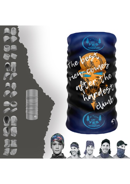 Camping Desenli Boyunluk Maske Baf Bandana