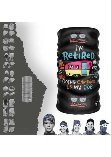 I'm Retired Yazılı Boyunluk Maske Baf Bandana