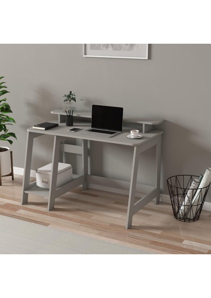 Country Ergonomik Çalışma Masası, Modern Bilgisayar Masası - Gri modelleri