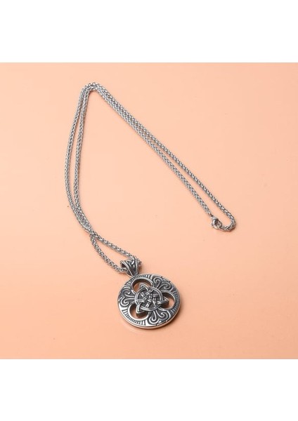 Viking Vintage Celtic Düğüm Erkek Kolye Çelik Iskandinav Takı fiyatları