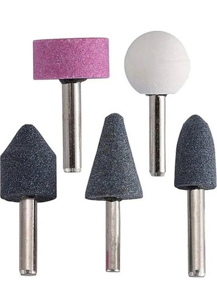 5 Parça - Metal, Ahşap Oyma, Parlatma, Çapak Alma Seti- Matkap Uyumlu