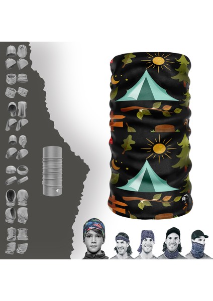 Dağ Temalı Camping Boyunluk Maske Baf Bandana