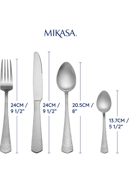 MKCUTBROAD16PC Broadway Paslanmaz Çelik 16 Parça Çatal Kaşık Bıçak Takımı