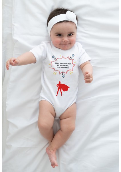 Süper Kahraman Babam Baskılı Hediyelik Bebek Giyim Body Zıbın fiyatları
