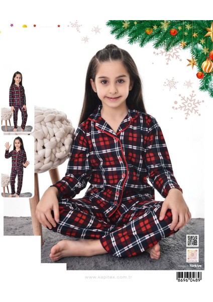 Kapi Kids 6047-6048 Süet Kız Çocuk Pijama Takımı