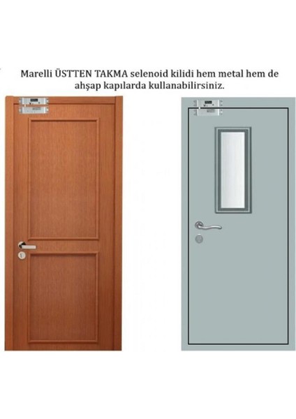 Marelli Üstten Takma Selenoid Kilit Fail Safe, Elektrik Kesildiğinde Açık