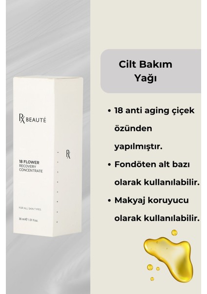 18 Flower Recovery Concentrate Cilt Bakım Yağı