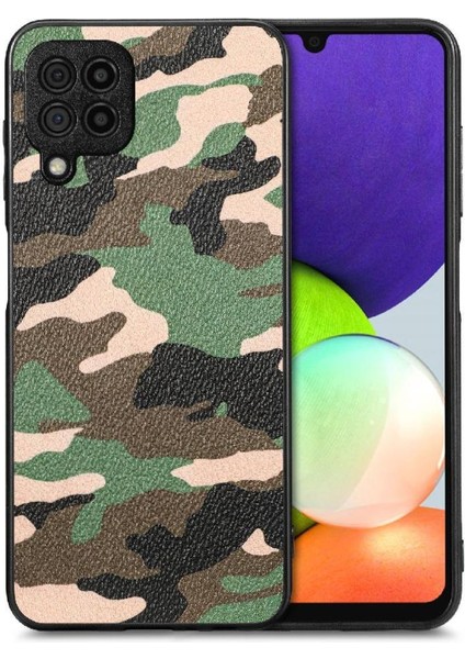 Colorful Shop Sansung Galaxy A22 4g Hafif Camo Tasarım Kablosuz Şarj Için Kılıf (Yurt Dışından)