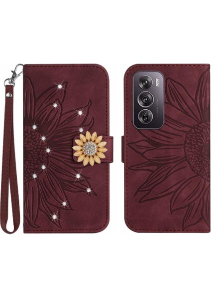 Oppo RENO12 Için Kılıf 5g Kart Tutucu Flip Cüzdan Kredi Kartı Darbeye Tpu (Yurt Dışından)