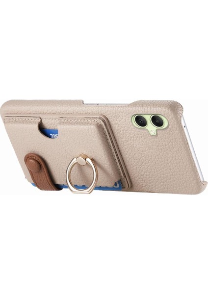 Samsung Galaxy A05 Premium Dokulu Deri Yüzük Standı Kart Yuvaları Için Kılıf (Yurt Dışından) fiyatları