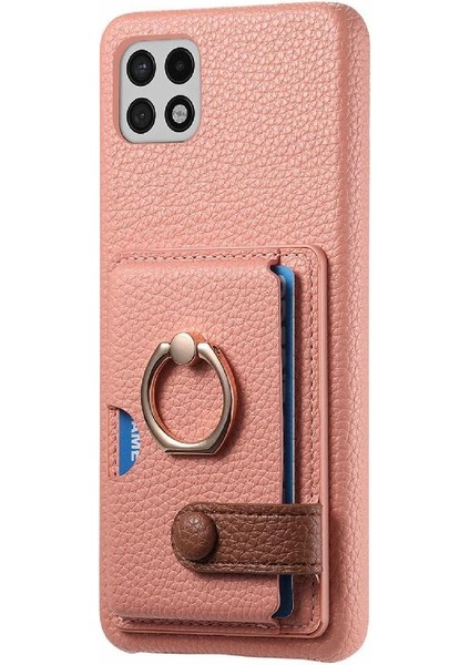 Samsung Galaxy A22 5g Kart Yuvaları Premium Dokulu Deri Yüzük (Yurt Dışından) indirimleri