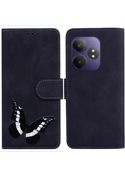 Realme Gt 6t Için Flip Case Cüzdan Flip Folio Kapak Kelebek Renk Baskılı (Yurt Dışından)
