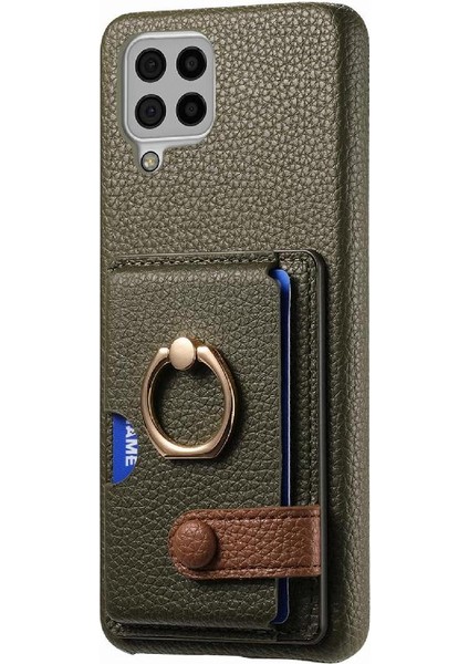 Samsung Galaxy A22 4g Kart Yuvaları Premium Dokulu Deri Yüzük (Yurt Dışından) fırsatları