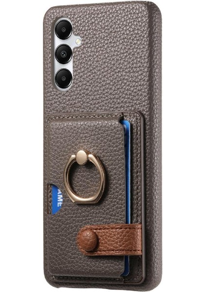 Samsung Galaxy A05S Premium Dokulu Deri Yüzük Standı Kart Yuvaları (Yurt Dışından) indirimleri