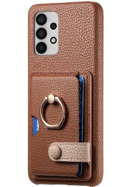 Samsung Galaxy A32 4g Kart Yuvaları Için Kılıf Premium Dokulu Deri Yüzük (Yurt Dışından) modelleri