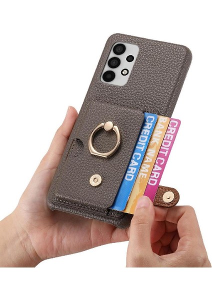 Samsung Galaxy A32 5g Premium Dokulu Deri Kart Yuvaları Halka (Yurt Dışından) indirimleri