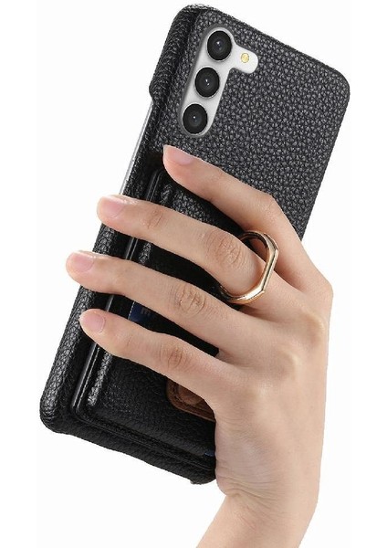 Samsung Galaxy S23 Artı Premium Dokulu Deri Kart Yuvaları Halka (Yurt Dışından) fırsatları